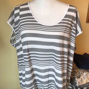 Grey and white summer top